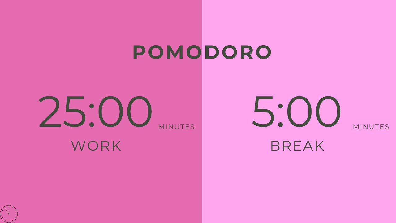 25 / 5 Pomodoro Timer | No Music | Study for Dream - YouTube