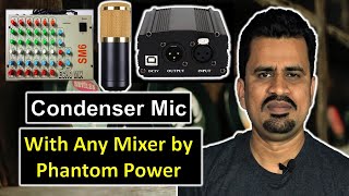 How to Connect a Condenser Mic to Any Mixer Using a Phantom Power Supply | Hindi
