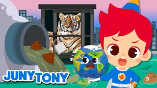 Let’s Protect the Earth 🌎🐯💧 | Earth Day Compilation | Environment Song for Kids | JunyTony
