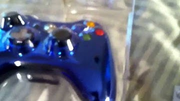 Xbox 360 wireless controller Blue Chrome unboxing