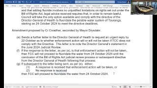 Cr Baker explains why he is voting for fluoridation