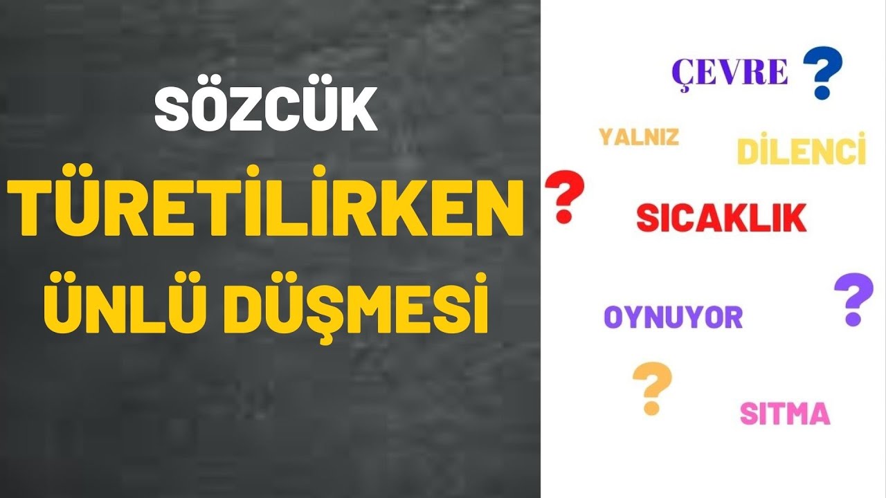 Dikkat Tarık Hoca Notları Ünlü Düşmesi / Ses Düşmesi & Sınavda Sorulabilecek Ünlü Düşmesi Örnekleri
