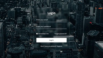 Animated Glassmorphism Login Form using Html & CSS