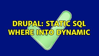 Celebrity Drupal: static sql WHERE into dynamic Profile
