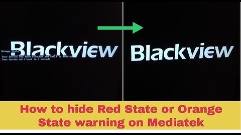 How to remove Yellow, Orange & Red State warnings on Mediatek