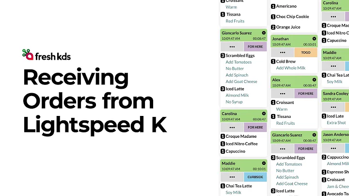 Receiving Orders from Lightspeed K Series on Fresh KDS