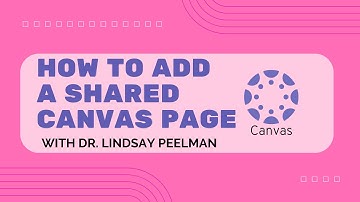 How to Share a Canvas Page Between Instructors