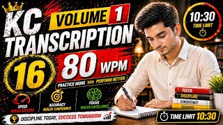 Kailash Chandra volume 01 | Transcription 16 | #80wpm 