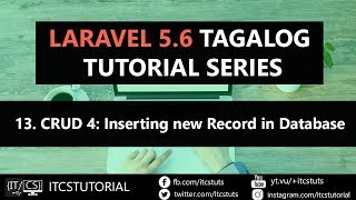 13. Laravel Crud Part 4 Inserting new Record in Database (Tagalog)