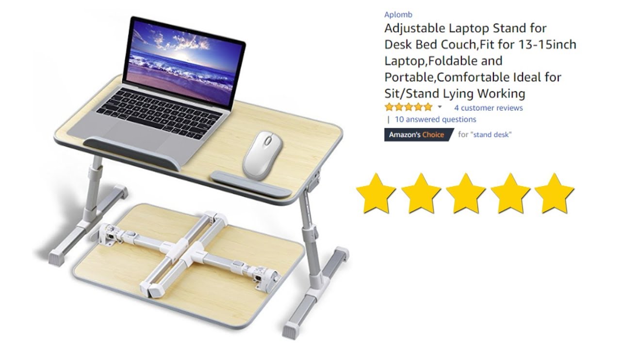 Height Adjustable Laptop Desk - Bed Laptop Desk - Laptop Table For Bed -  Youtube