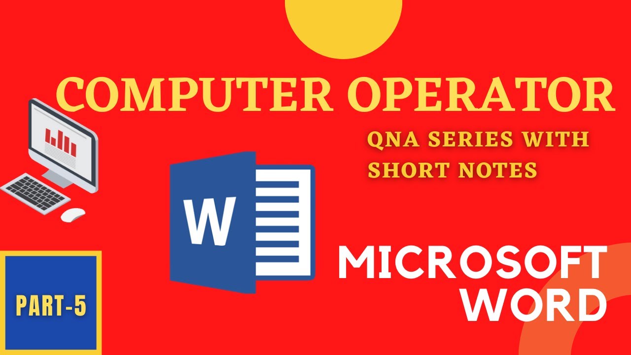 MS Word for Computer Operator||Part-5||#MICROSOFT WORD| - YouTube