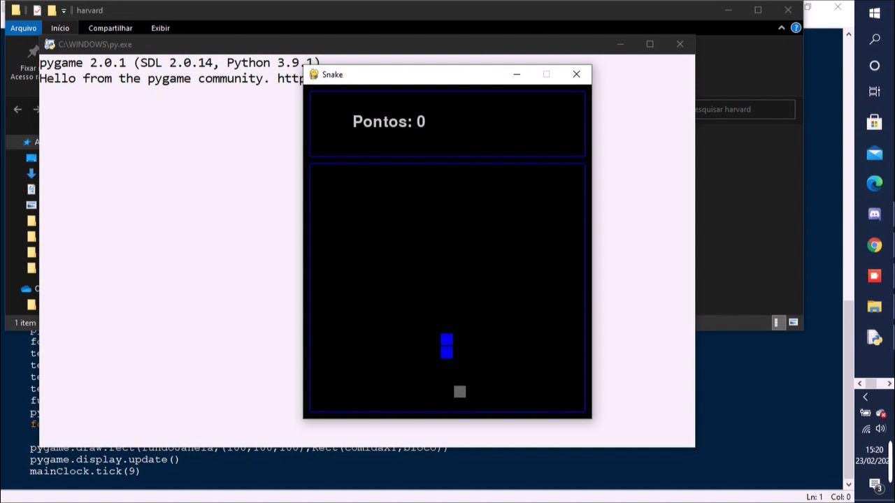 CS50-snake game using python, by Luan Almeida from Brazil - YouTube