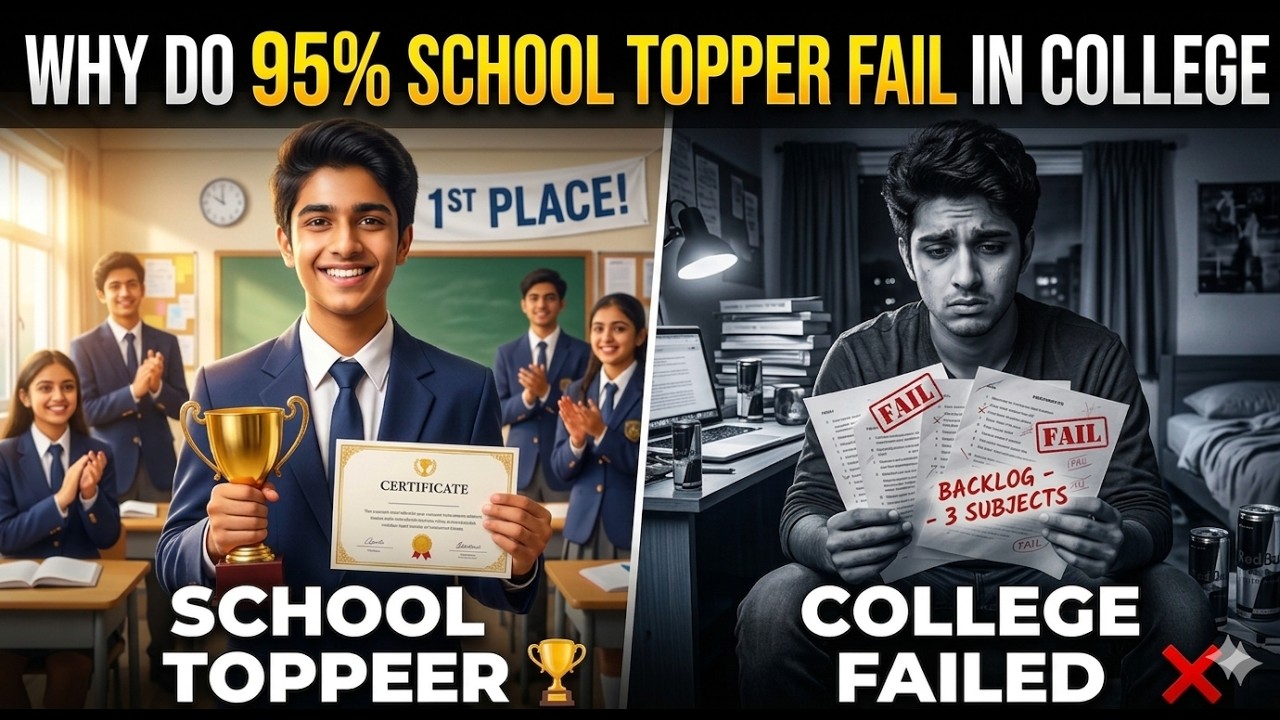 Why do 95% school toppers FAIL in college ?? - YouTube