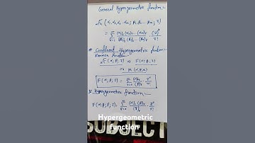 Hypergeometric function, confluent hypergeometric function