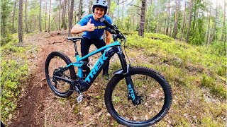Riding E-Mountainbike For The First Time - Trek Rail 9 (2020)