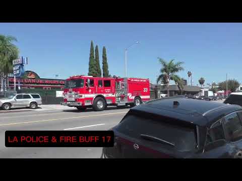 LAFD ENGINE 33 RESPONDING 