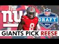 GIANTS DRAFT ARVELL REESE IN 2026 NFL DRAFT | GIANTS BREAKING NEWS