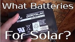 What Type Of Batteries To Use For Solar