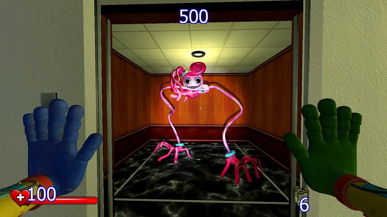 SURVIVING MOMMY LONG LEGS IN THE ELEVATOR IN LIMINAL HOTEL | Garry's Mod | Poppy Playtime