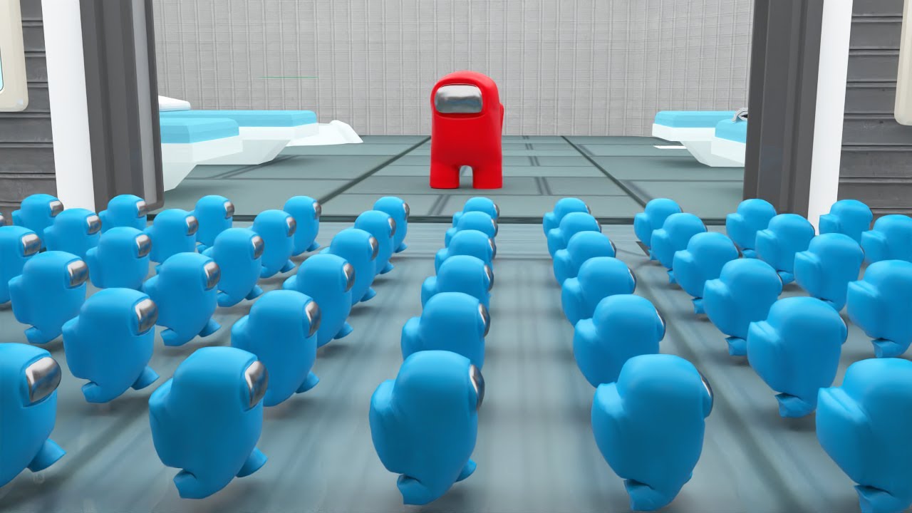 Among Us But With 100 Mini Impostors,100 Mini Crewmates - YouTube