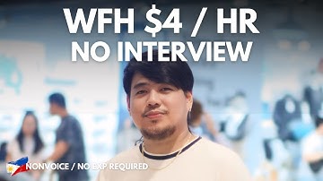 WFH $4 PER HOUR - NO INTERVIEW NONVOICE FOR  NO EXPERIENCE | HOME BASED JOBS NI KUYA RENEBOY