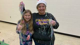Snow-a-Thon Winners Silly String the principals