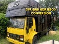 Upcycled horsebox conversion update motorhome RV camper rustic off grid solar