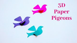 DIY 3D Paper Pigeons | Paper Pigeons | Wall Decor Ideas | Easy DIY Crafts