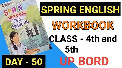 UP Board Class - 4th & 5th || Spring Workbook || Part - 1 || Revision , day - 50