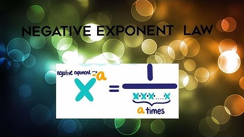 Negative Exponent Law