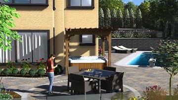 3D Hardscape Landscape Design Architecture