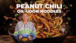 10-Minute Peanut Chili Oil Udon Noodles (Spicy, Creamy, & Easy) #udon #spicynoodles