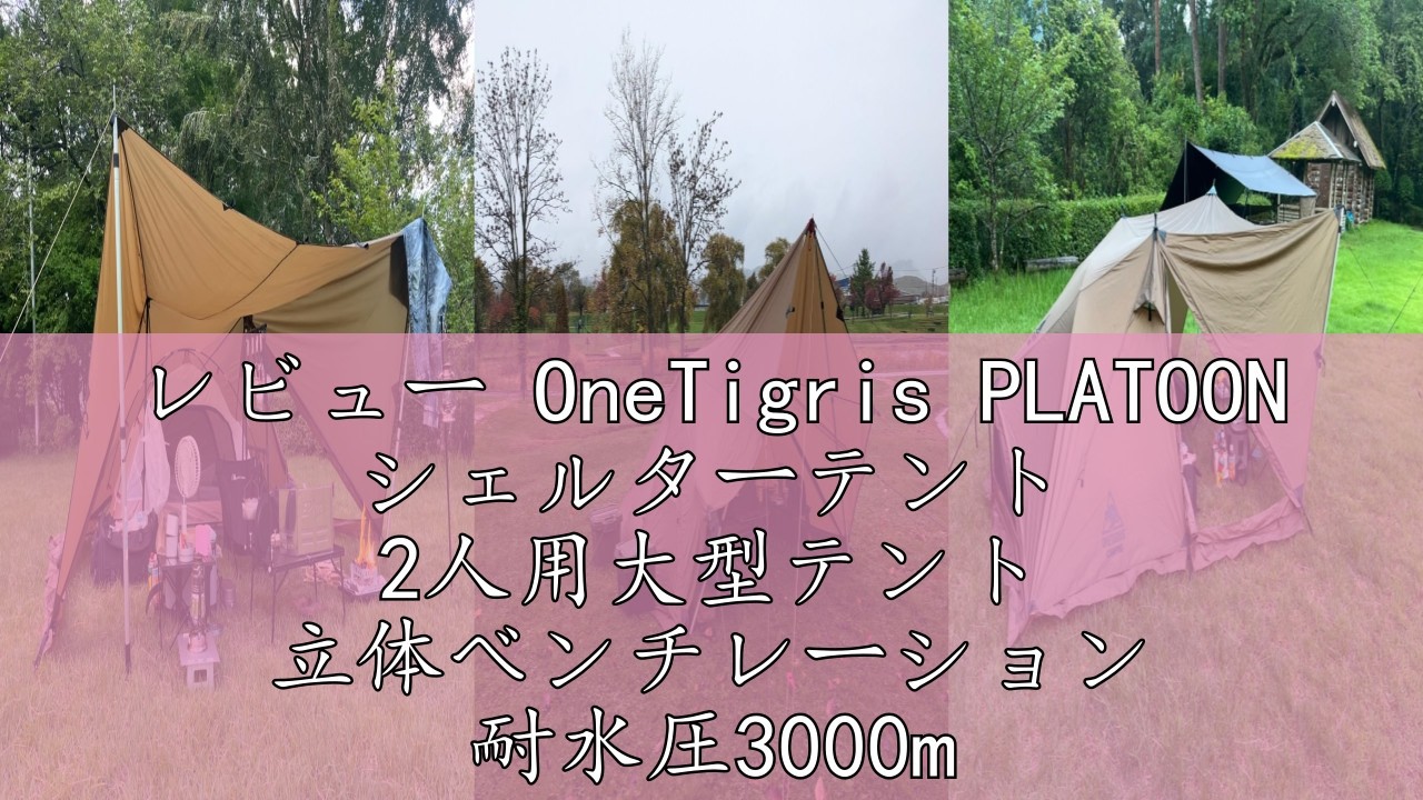 レビュー OneTigris PLATOON シェルターテント 2人用大型テント 立体