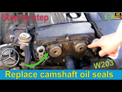 How to replace the camshaft oil seals on a W203 271 C-Class Mercedes Benz Kompressor