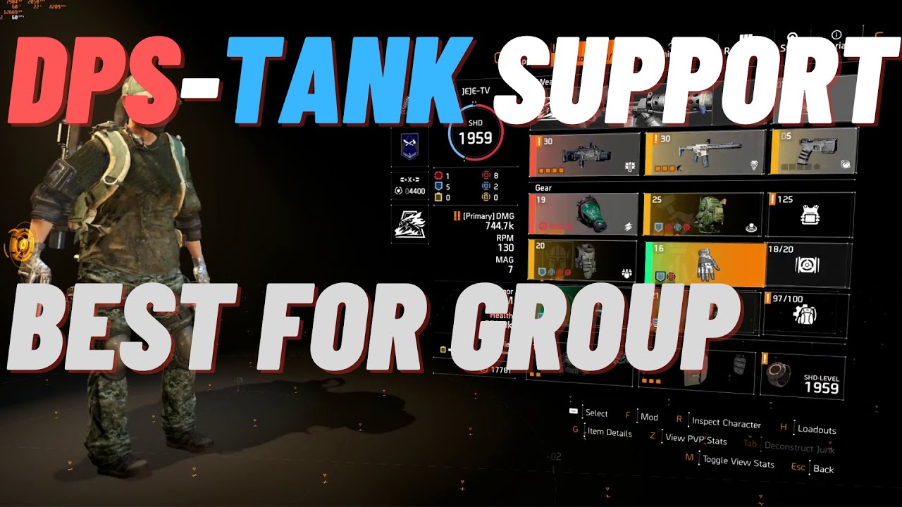 THE DIVISION 2 BEST DPS TANK FOR GROUP TU 12.3 YouTube