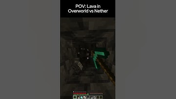 Minecraft Lava Overworld vs Nether #minecraftshorts #minecraft