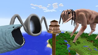 Surviving From Big Charlie, Sea Eater And The Bloop In Minecraft - Gameplay