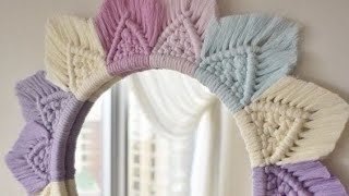 Macrame Mirror Designs 2023 New Arrival Boho Macrame Mirror