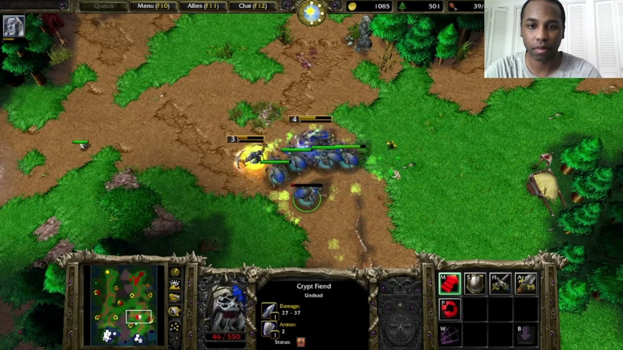 Legendary Crypt Fiend Micro Against a Demon Hunter - 1v1 - WC3