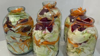 картинка: Маринованная капуста со свеклой! По грузинскому рецепту! #маринованнаякапуста #капустасосвеклой