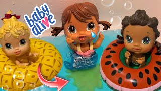 New Baby Alive Crib Life Dolls Swimming In The Bath Autumn Has An Accident?