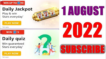Amazon Funzone Stars Quiz Answers Today | Amazon Quiz Today | 1 August 2022