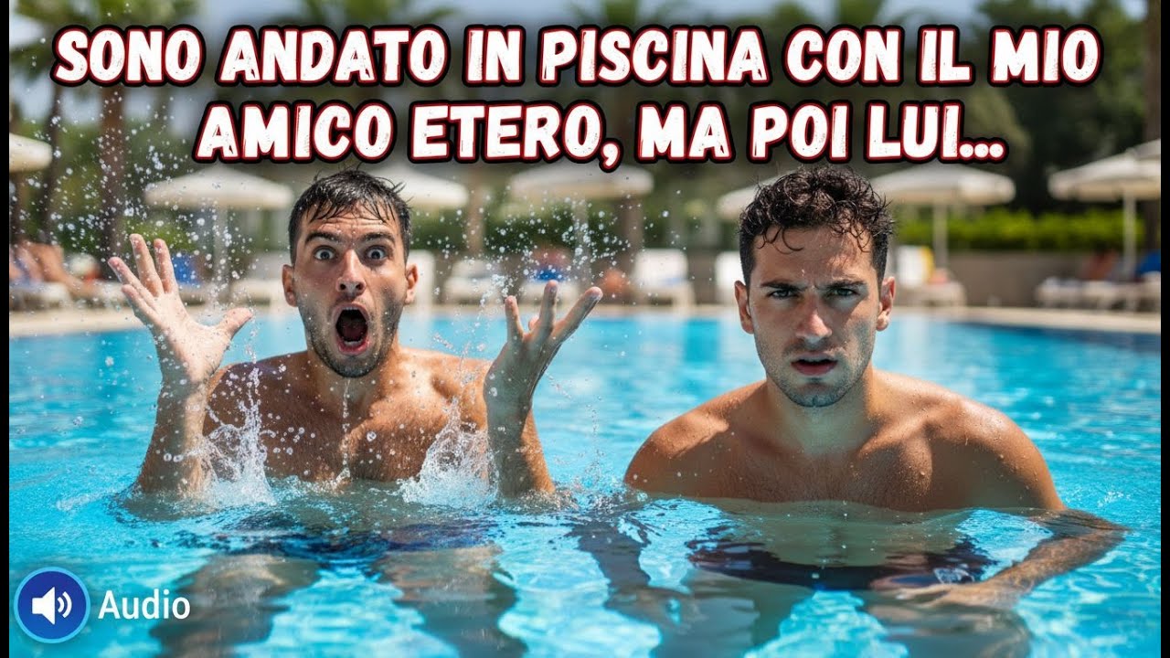 Un tuffo in piscina con l'amico etero, ma un bacio rubato che sconvolge tutto.