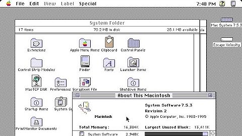 classic Mac OS ( System software 7.5 )  September 1994