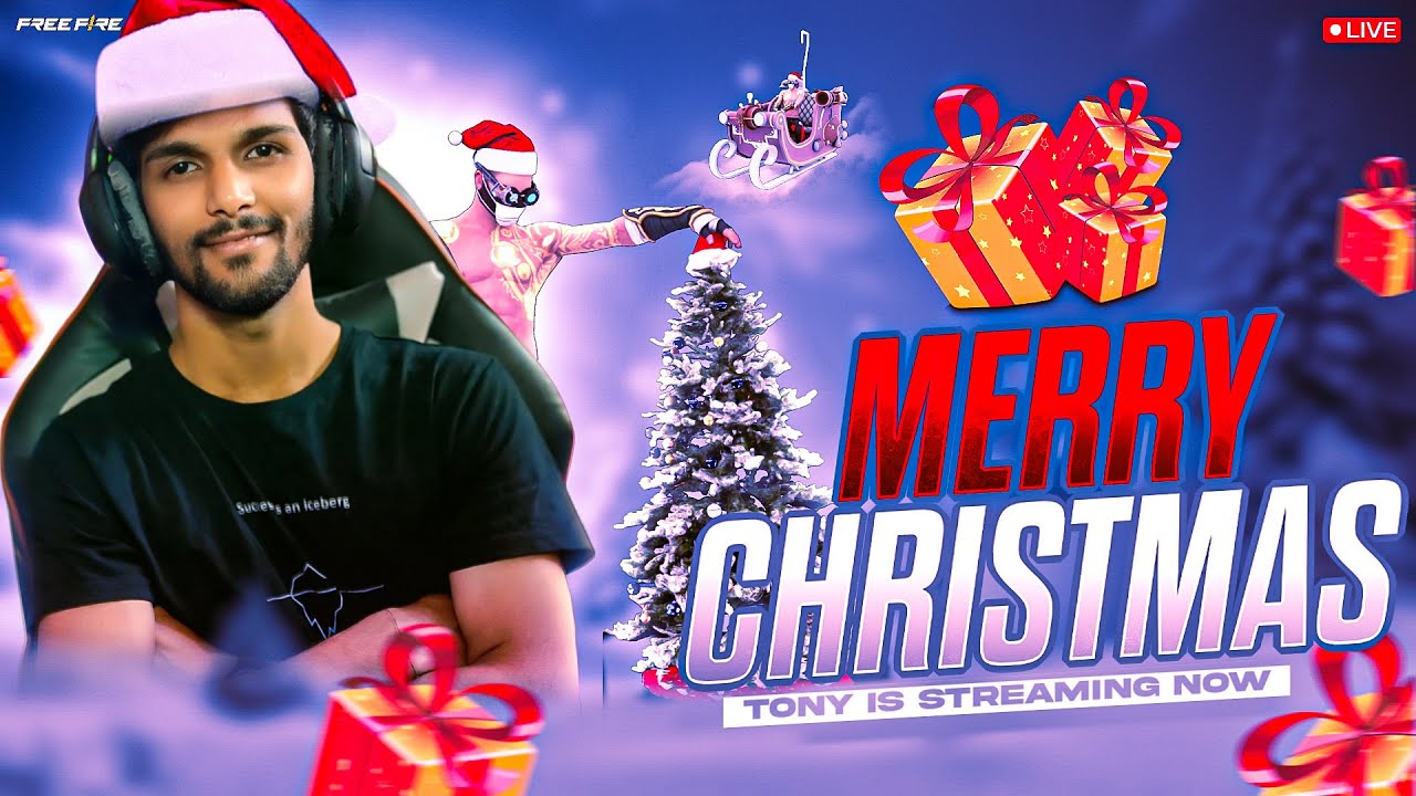 TONY IS LIVE ||🎅HAPPY CHRISTMAS🎁|| FF FACE CAM LIVE ||🎯ROAD TO 25K SUBS 🎯#NFG #1v1 #1v2 #1v3 #1v4