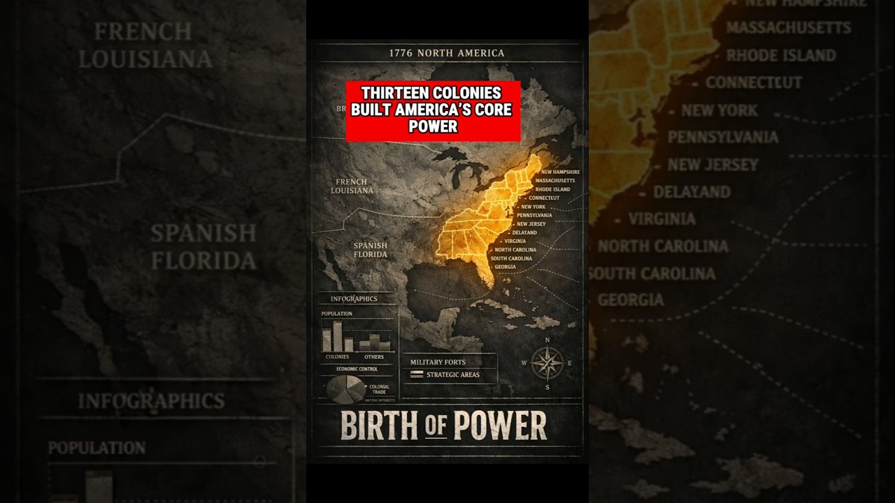 THIRTEEN COLONIES BUILT AMERICA’S CORE POWER 🌎📊