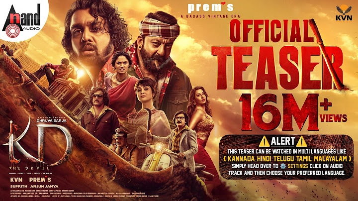 KD Official Teaser | KVN | Prems | Dhruva Sarja | Sanjay Dutt | Shilpa Shetty | Arjun Janya |Suprith
