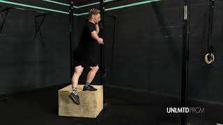 CONTRALATERAL DB RACK CURTSY STEP DOWN