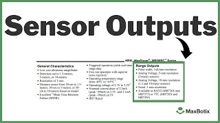 Choosing your Sensor Output