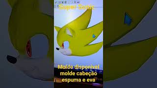 MOLDR SUPER SONIC FILME PERSONAGEM VIVO CABEÇÃO  DISPONÍVEL  ESPUMA E EVA